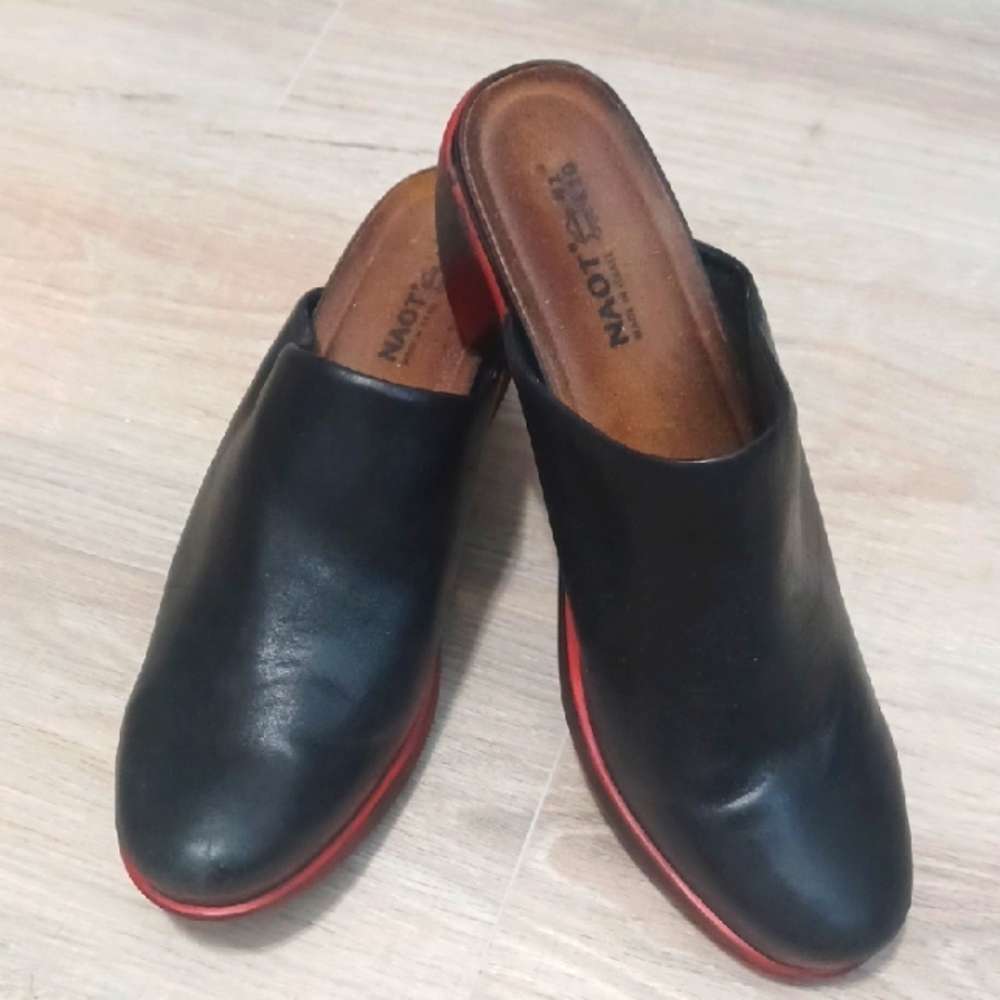 Size 41 black slip on shoes.  NAOT Clogs. Mules.  Casual, Dressy, Classic, Chic